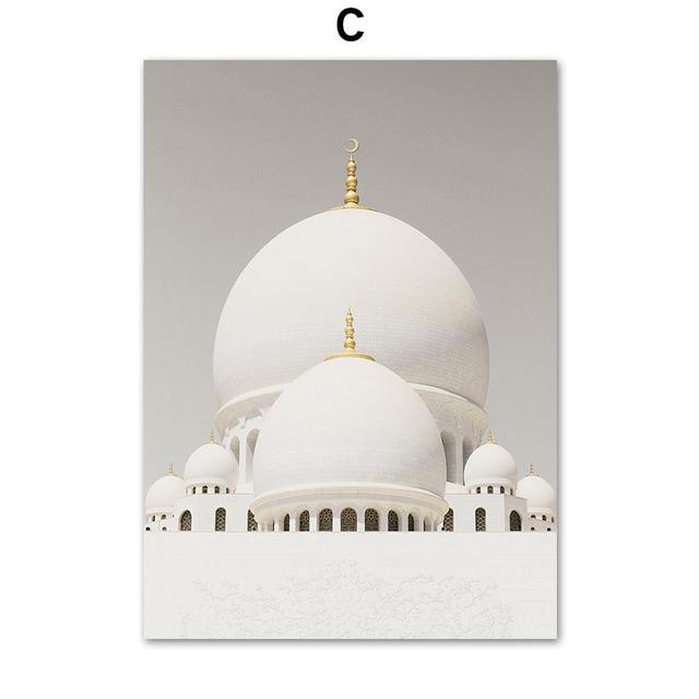 Mezquita islámica Marruecos Corán galería puerta cuadro sobre lienzo para pared carteles nórdicos e impresiones fotos de pared para decoración para sala de estar