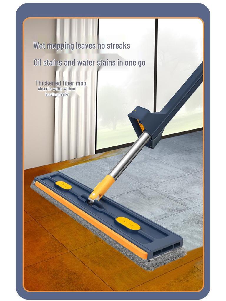 Jia Chuang 42CM Hands-Free Absorbent Flat Mop for Household Cleaning