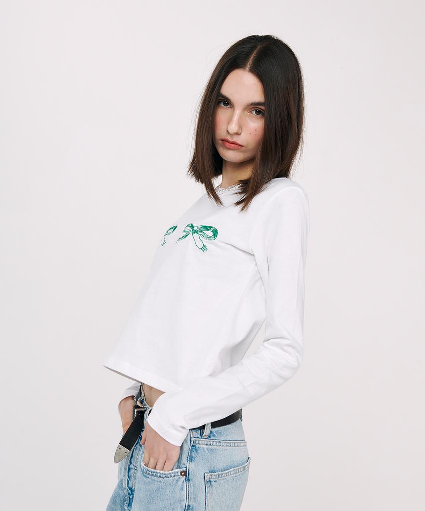 TWENTY FOUR T White Ribbon T-Shirt