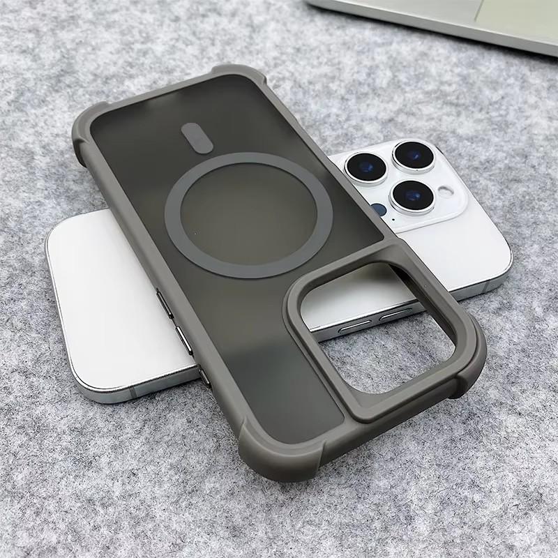 For Magesafe Shockproof Armor Phone Case For iPhone 17 16 15 14 13 12 11 Pro Max Magnetic Cases For iPhone 16 15 14 Plus Cover