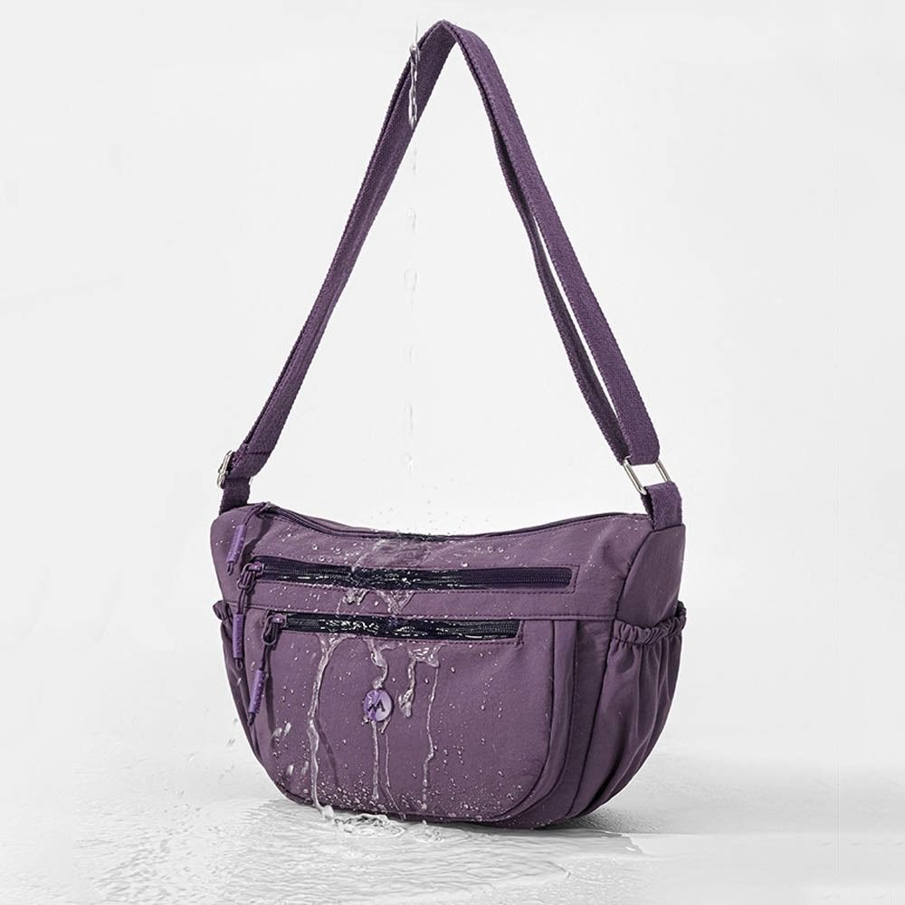 Casual Style Lightweight Dumpling Bag Waterproof Nylon Single Shoulder Bag Versatile Soft Crossbody Bag Daily Use