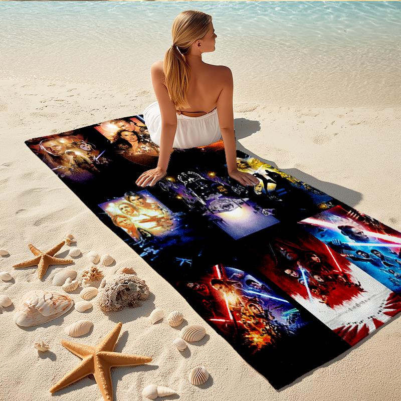 1Pc Star Wars Saga Posters Beach Towel, Quick Dry, Multi-Use for Beach Pool Gym Yoga Home Travel, Christmas, Halloween, Xmas Gift M928789