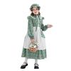 Colonial Girl Children's Costume Prairie Pioneer Children's Costume Halloween Pastoral Maid Dress