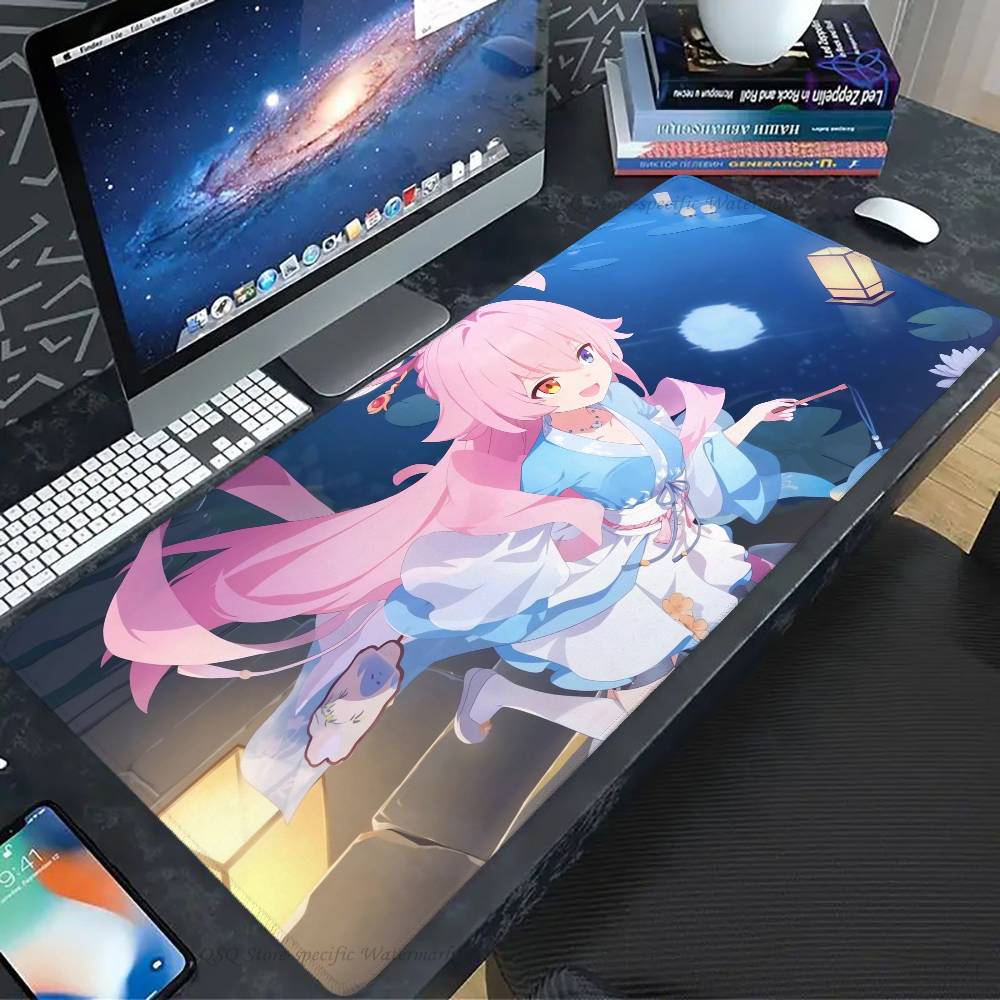 Takanashi Hoshino Anime B-Blue Archive Mousepad Non-slip Suitable For Office Computers Laptops E-sports Game Desk Mats XXL Keyb