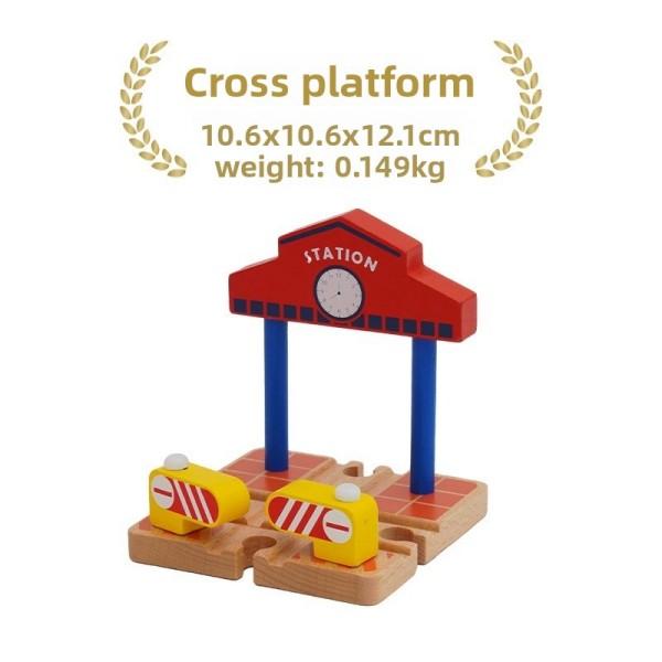 All Kinds Wooden Tunnel Station Platform Wooden Train Track Accessories fit for Brand Wooden Railway Track Toys for Children