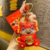 Leather Dragon Detailed Keychain Elegant Chinese New Year Decoration Car
