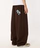 BOUNDARY Twin Crossbody Patch Long Sweatpants [Brown]
