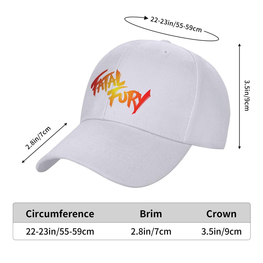 Fashion Custom Fatal Fury Terry Curved Brim Baseball Cap Baseball Cap