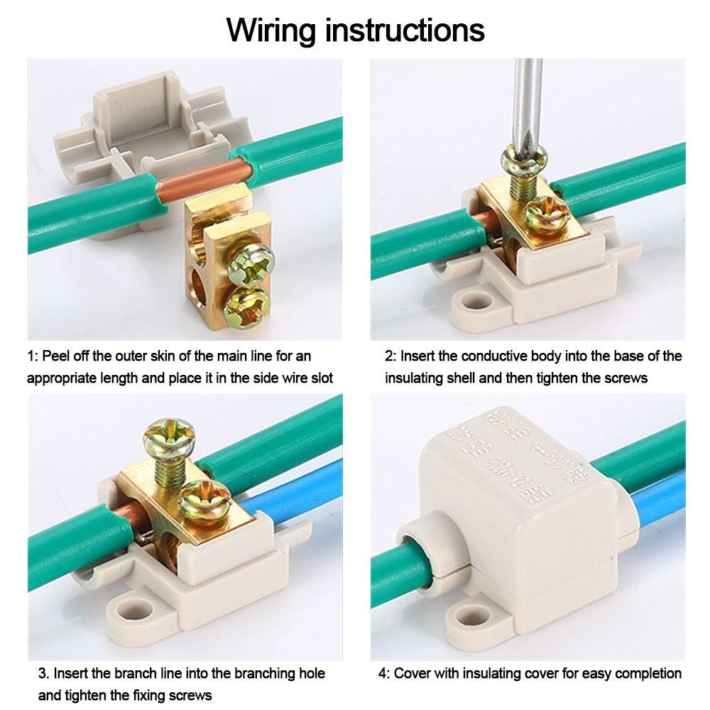 6-Pack T-Type Splitter Connectors – No-Break Quick Wire Connectors For Home Electrical Wiring