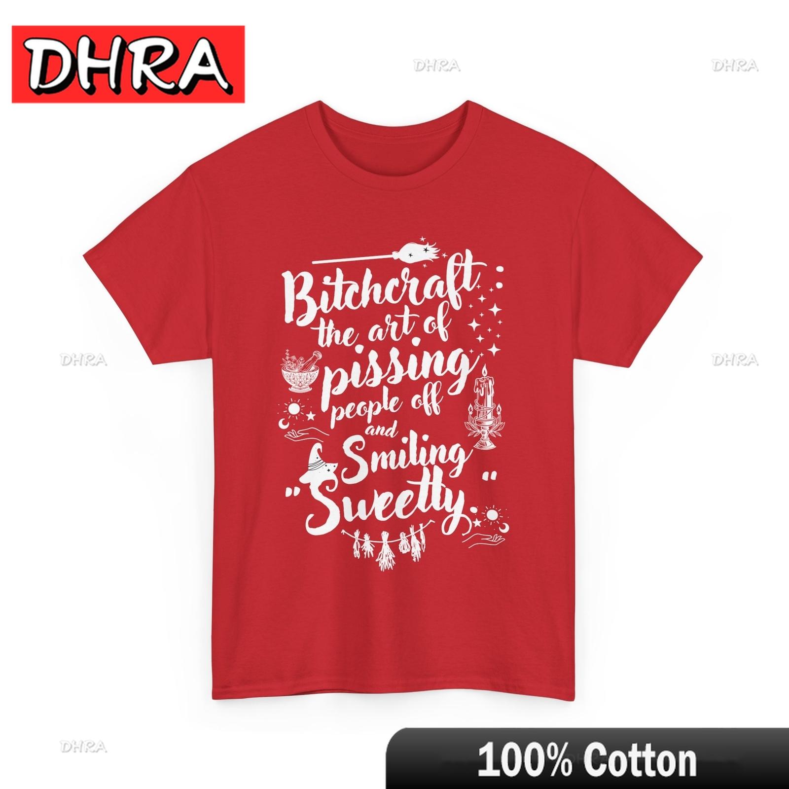 Bitchcraft Shirt Occult Witch TShirt Spooky Magical Stylish Design Fresh Tshirts Bold Minimalist Cool Shirt Cotton for Summer S