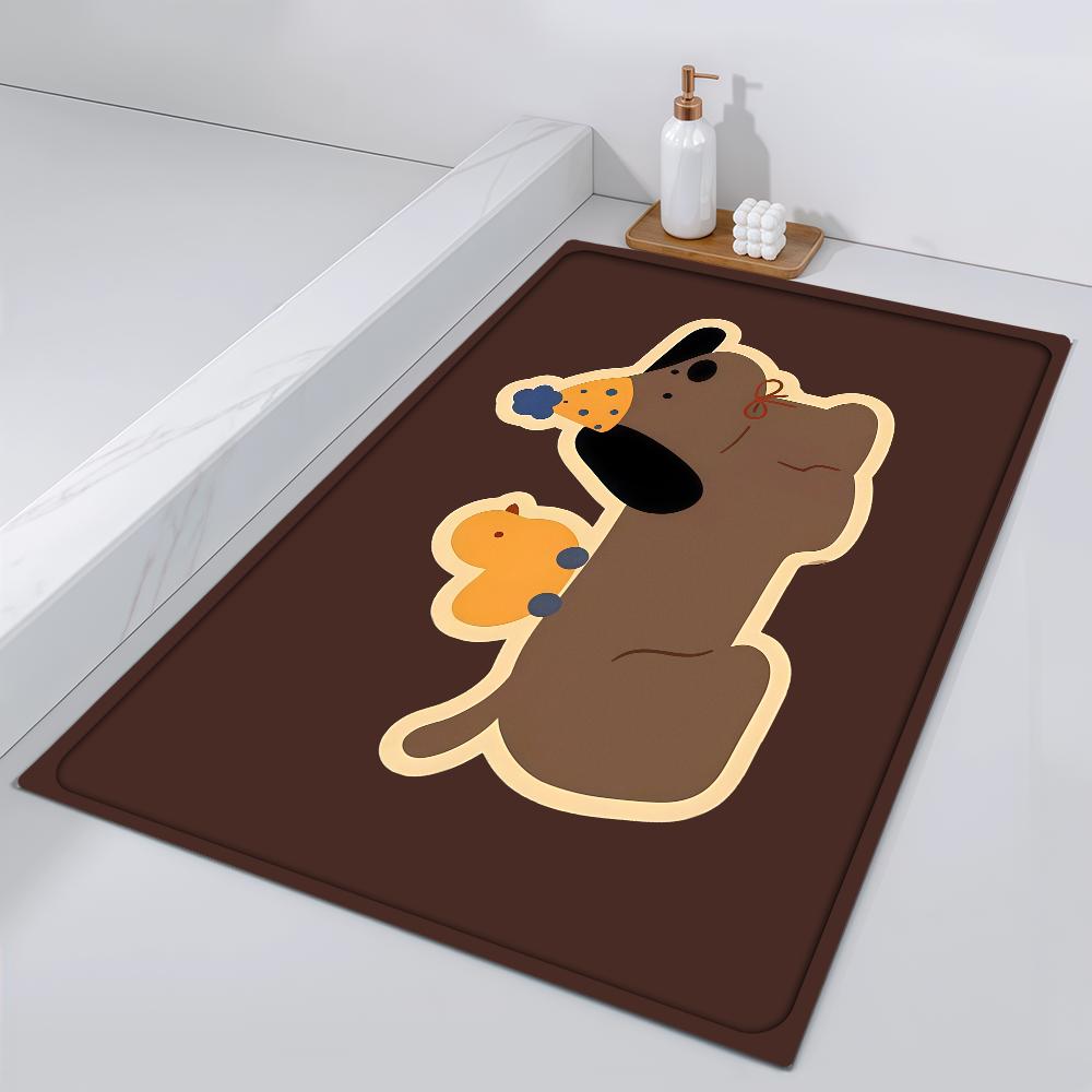 

Dog Door Mat Super Bedside Entrance Bath Floor Decoration Corridor Door Mat Sausage Dachshund Carpet Living Cute Room Balcony 40cm x 60cm