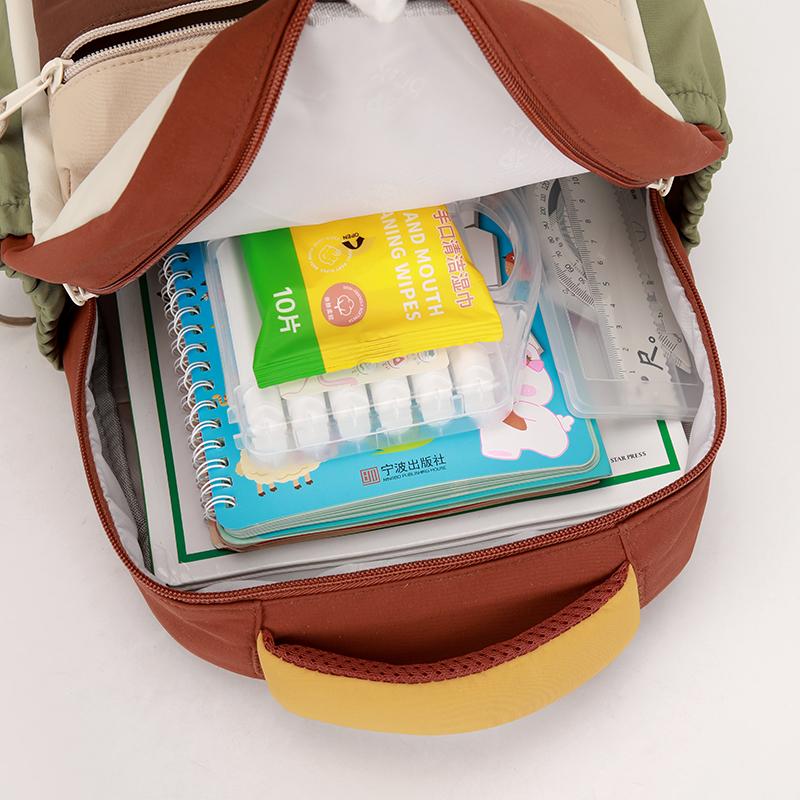 Children's Schoolbag Contrast Kindergarten Backpack Lightweight Backpack for Boys and Girls