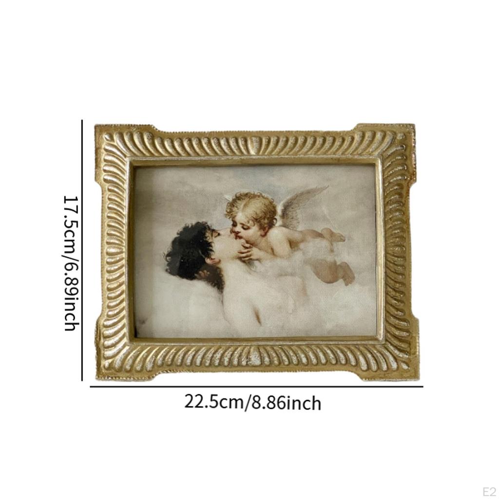 European Picture Frame Resin Ornament Artwork Ornate Desktop Photo Decorative Painting for