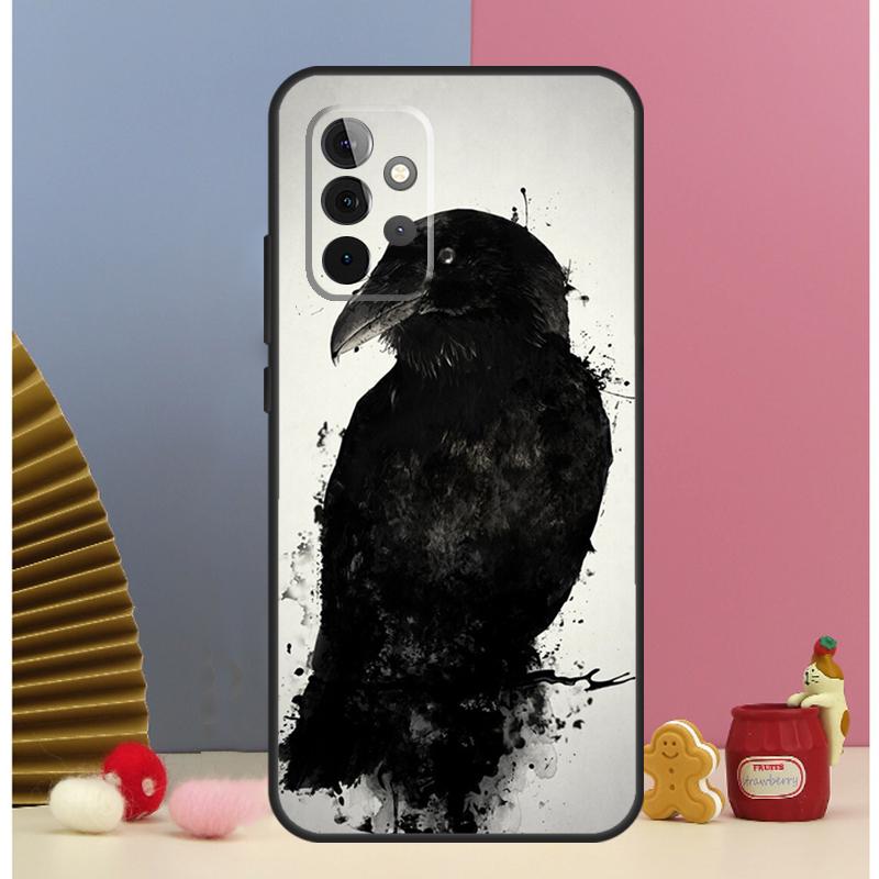 Raven Crow Skull pattern Case For Samsung Galaxy A13 A33 A53 A32 A52 A22 A12 A15 A25 A71 A51 A14 A24 A34 A54 Cover