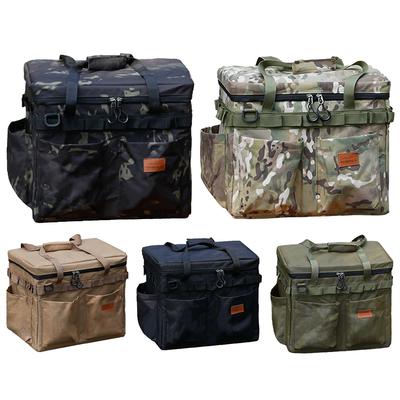 Bolsa de armazenamento para acampamento, grande capacidade, estojo para ferramentas de churrasco, bolsas de viagem multifuncionais, utilitários, suprimentos à prova d'água para atividades ao ar livre