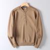 American Retro Casual Wind Henry Collar Spring & Fall Pullover Sweatshirt Men Export High Street Fashionable Thickened All-Matching Tops