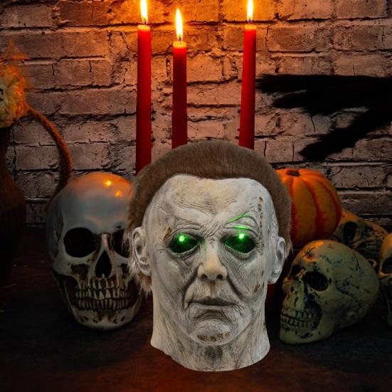 

Головной убор Хэллоуин Ужасная гибкая латексная маска Широкое применение Маска для лица для жутких развлечений