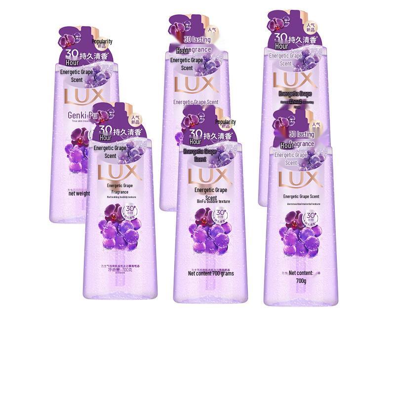 Lux Grape Fragrance Refreshing Shower Gel 6-Pack
