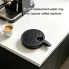 Kaffee-Station Auffangschale Ersatz, Schwarze Runde Schale mit strukturierter perforierter Gitterstruktur und Zuggriff für Kaffeemaschinenbereiche, 1 Stück