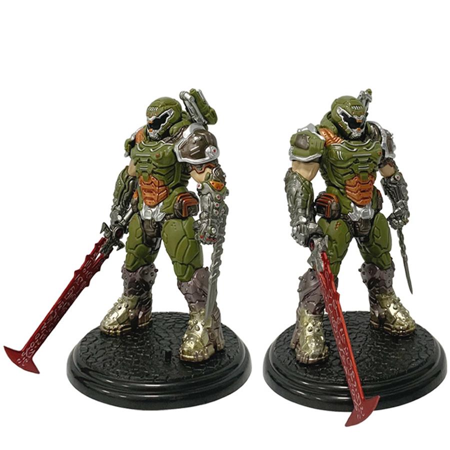 21.5cm Anime Game Doom Eternal Hunter big and strong Action Figure Mchanical Sense Model Toys Collection Festival Gifts