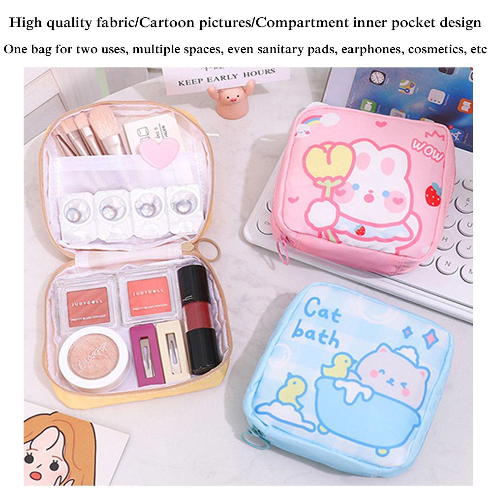 Waterproof Tampon Storage Bag Sanitary Pads Coin Purse Bag Travel Portable Makeup Lipstick Pouch Cute Data Cables Organizer