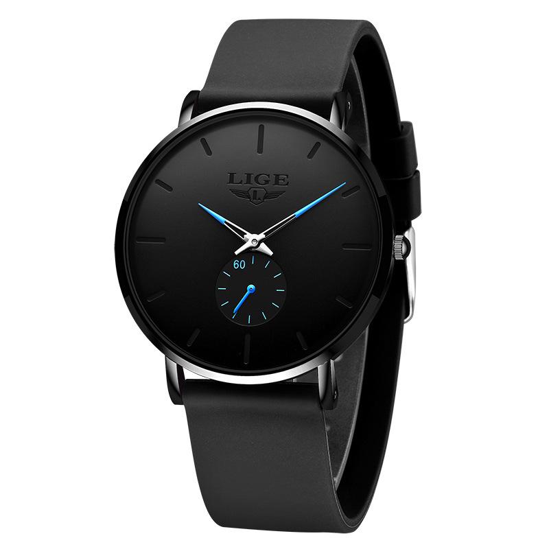 LIGE 2022 Men's and Unisex Simple Waterproof Quartz Watch