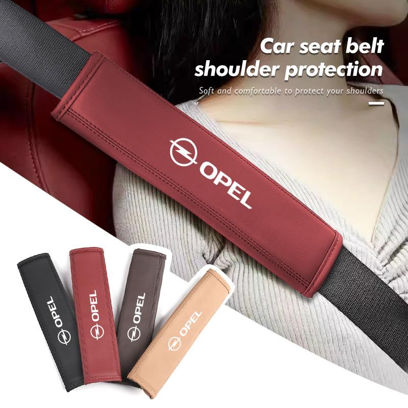 For Opel Car Seat Belt Cover Decor Shoulder Protection Safety Seatbelt Insignia Corsa Zafira Mokka Grandland Antara Ampera HT7