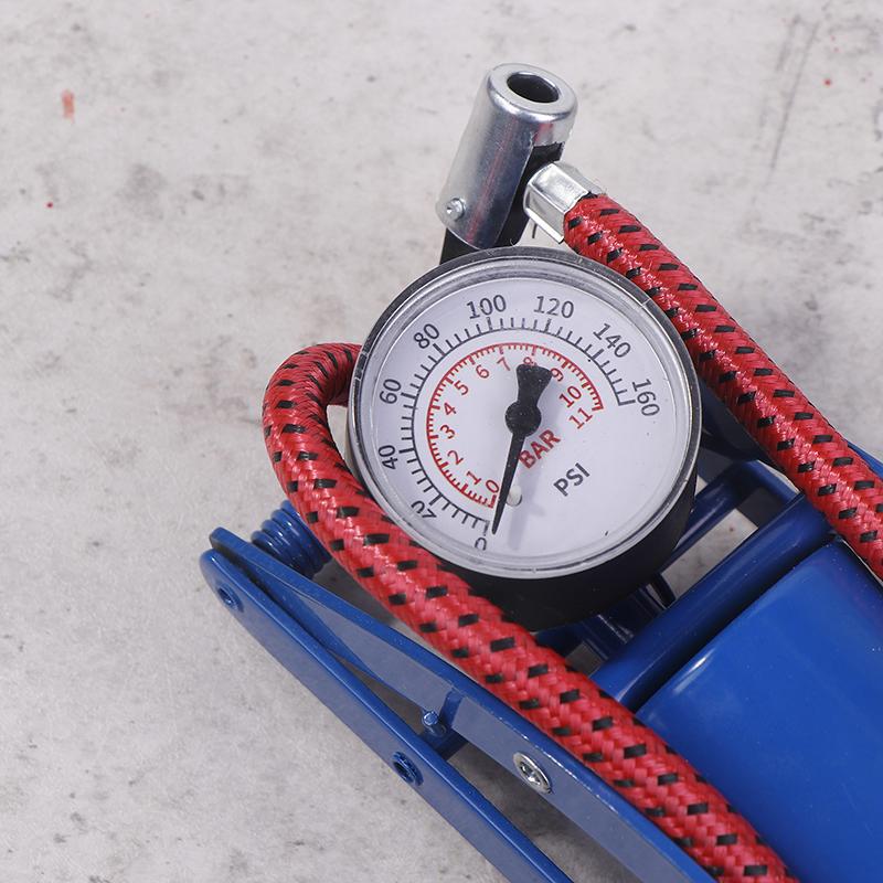 

Portable Air Pump Inflator With Pressure Gauge High Pressure Bike Floor Foot Pump For Basketballs Airbed Motorbike Tyres Car A