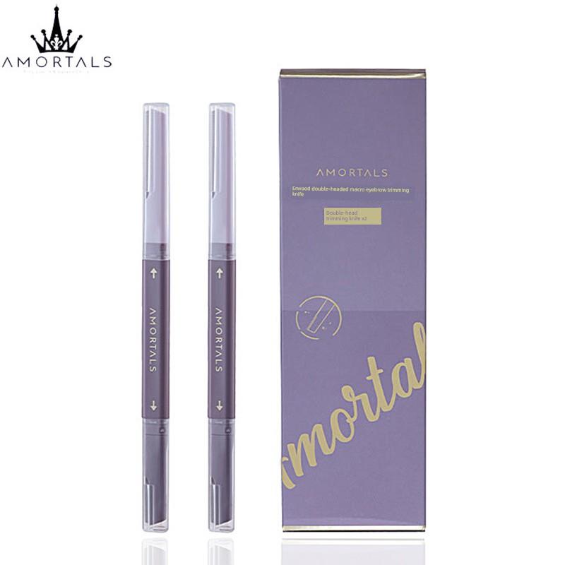 

[Member Purchase] Ermutao Micro Dual-Head Eyebrow Razor for Beginners, Anti-Scratch Tool for Men and Women, Clearance Sale 2 Pieces