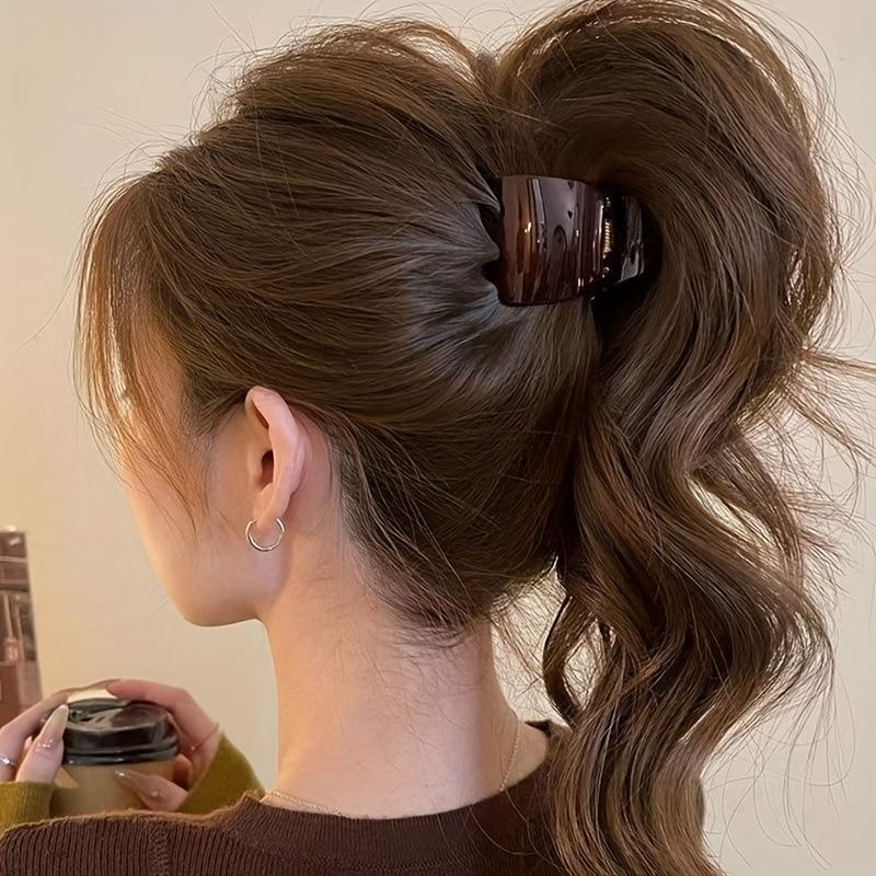 1pcs Matte High Ponytail Fixed Artifact Hair Grab Clip, Female Premium Sense Shark Clip Back Head Hairpin Hair Accessories