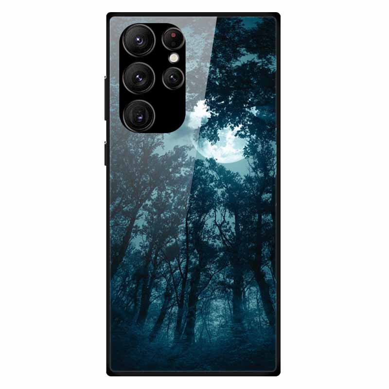 For Samsung S24 Ultra Case Tempered Glass Fashion Hard Back Cover for Galaxy S24Ultra 5G Cases Luxury Bumper S24 Plus S24 FE S24