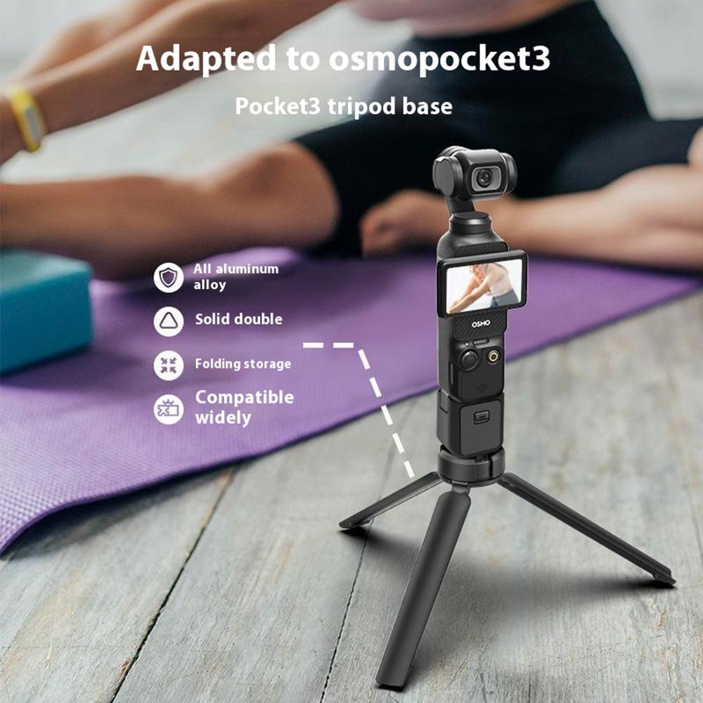 TELESIN GP-AAT-003-DZ Für DJI Osmo Pocket 3 Aluminiumlegierung Stativ Schreibtisch Handyhalterung