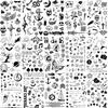 15 Blätter kleine temporäre Tattoos für Frauen Erwachsene Hände Hals Tattoo Aufkleber winzige frische Muster Mond Schmetterling gefälschte Tattoo Paste