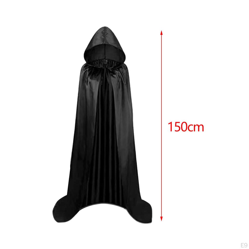Halloween Cape Cosplay Cloak Devil Costume Party Tunic Hooded with Hood for