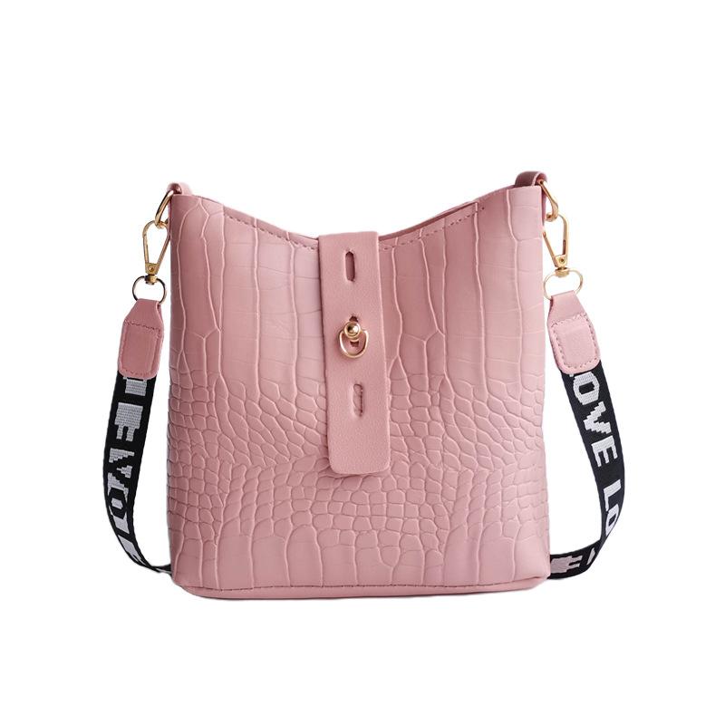 Crocodile Pattern Bucket Bag New Korean Version Trendy Bag Women