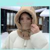 Winter Knit Mask Hat With Ear Cover For Outdoor Cycling And Warmth