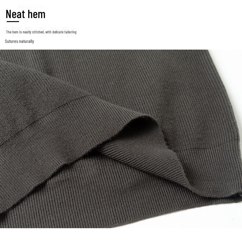 Men's Fashionable Turn-Down Collar Knit Sweater - Casual, Versatile Long-Sleeve Top