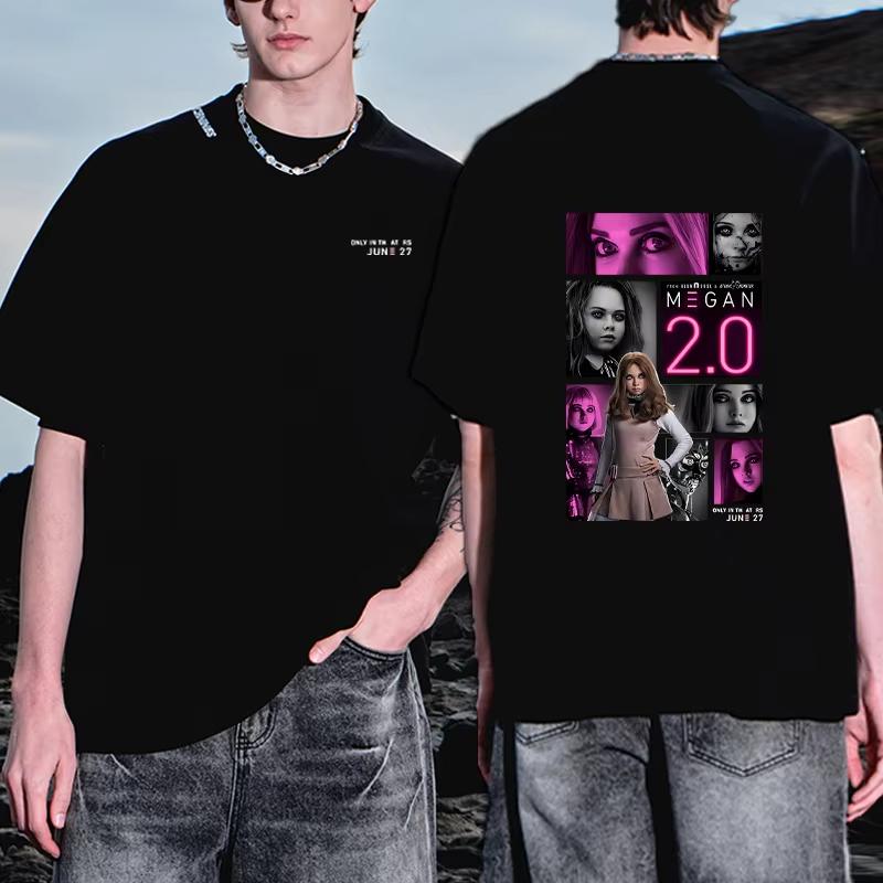 SciFi Horror Movie M3GAN 20 printed short sleeve Tshirts Women Men Summer Cotton Oneck T Shirt vintage Oversized Tops Unisex XL