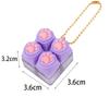 Portable Fashionable Keyboard Clicker Fidget Key Chain Set Buttons For Sensory Stress Relief Ideal For Office Travel Toy Bag