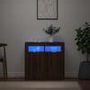 Buffet - MAISON EXCLUSIVE - 80 x 35 x 75 cm - Chêne marron - LED RVB - Bois d'ingénierie résistant à l'humidité