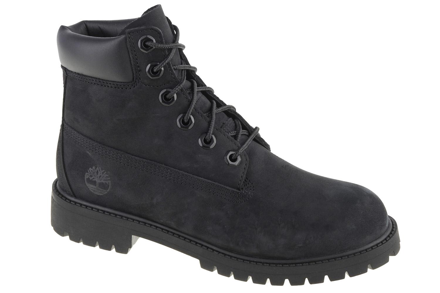 Timberland Premium 6 IN WP Boot Jr 012907, per Ragazzo, Scarponcini da trekking, nero
