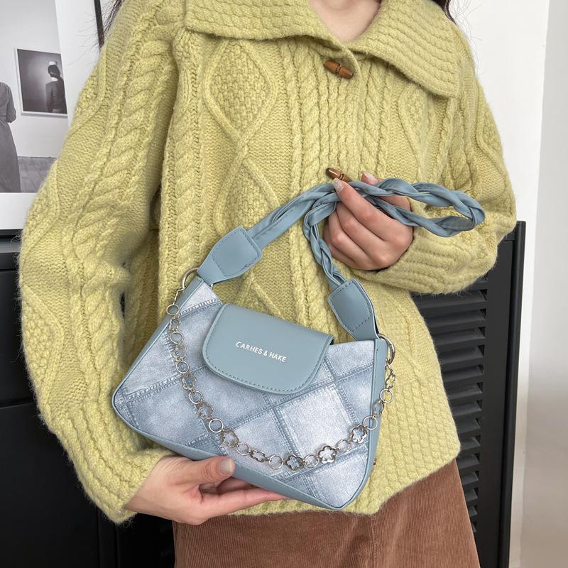 2025 New Bag Women's Fashion Simple Shoulder Bag Casual Small Square Bag Popular Underarm Bag