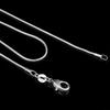 1MM Silver-Plate Snake Chain Necklace Chokers for Women Statement Jewelry Silver Color Elegant Fashion Accessories