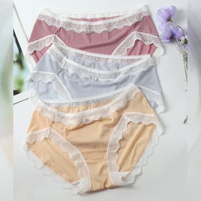 Dámské kalhotky Soft Stretch krajka Sexy kalhotky Bow Plus velikosti spodní prádlo pro ženy