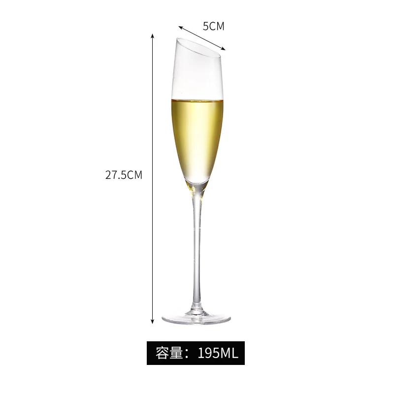 

Бокал для красного вина с наклонной головкой Хрустальный бокал для бордового вина с высокой ножкой для гостиничного вина Шампанского 401-500ml