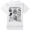 Floorball Player Stick Goalie Sport Vintage Patent Print T Shirts Summer Graphic Cotton Streetwear Short Sleeve Gifts Tshirt
