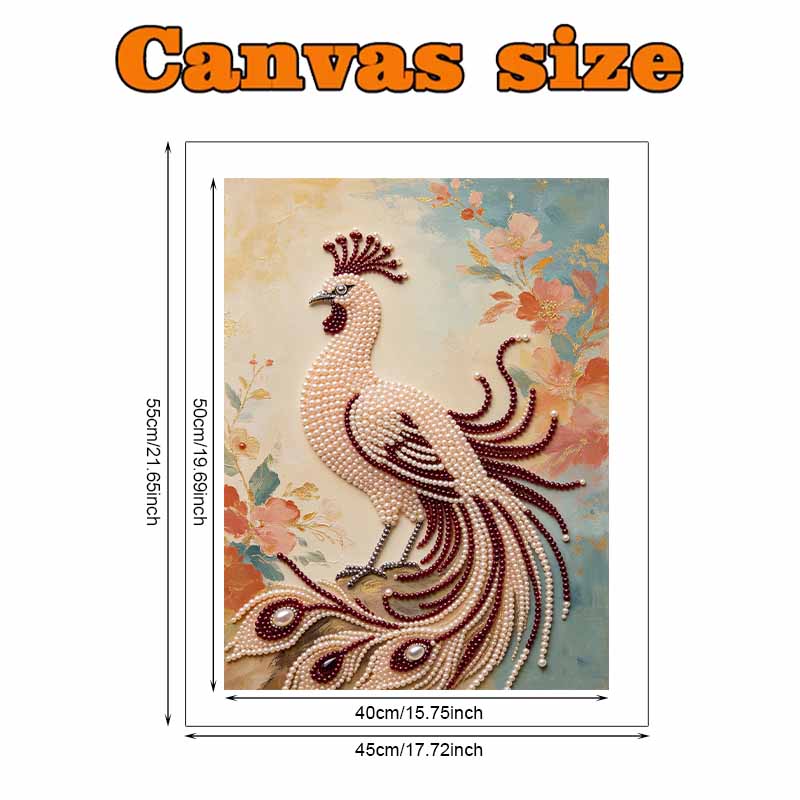 Peacock Pearl Painting DIY Living Room Hanging Painting Art Ornament Decorative Painting Home Decoration