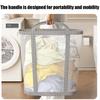 Foldable Mesh Laundry Basket With Handle Large Capacity Hanging Dirty Clothes Hamper Nylon Mesh Laundry Organizer Bag Bathroom