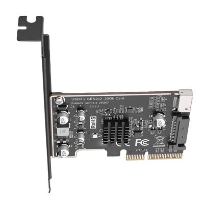 PCI Express Erweiterungskarte TYP E Front Typ C 20 Gbit/s PCIe zu USB 3 Serial ATA 15 PIN Erweiterungskarte Kompatibel mit PCIE X4 X8 X16