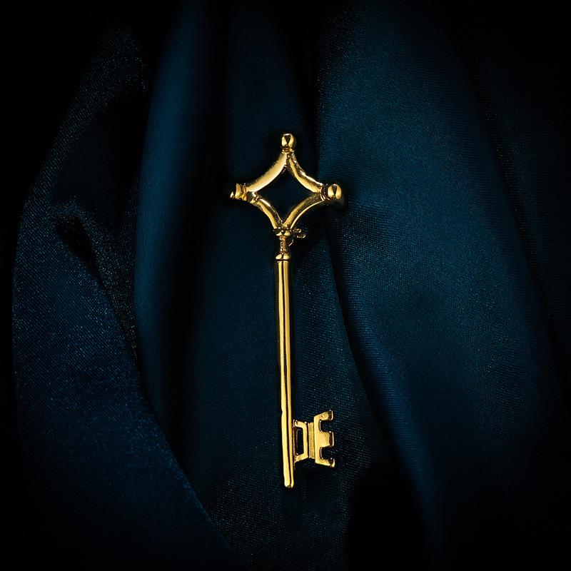 Bo Xin Yun Retro Key Brooch - Simple Personality Corsage Pin for Clothing